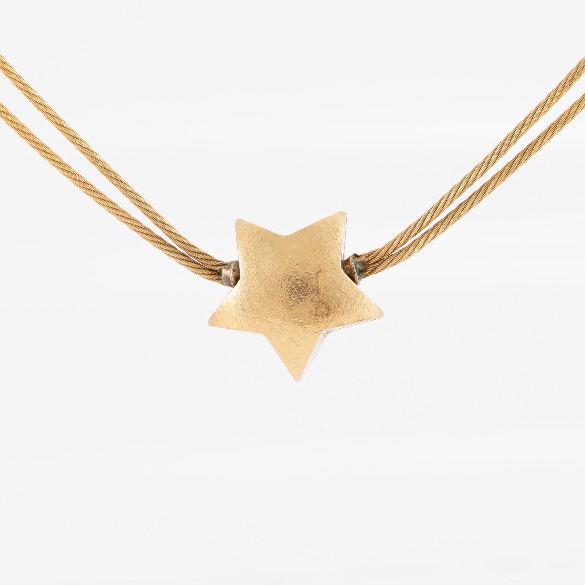Ole Lynggaard, collier 18K guld med lås i form av stjärna,.