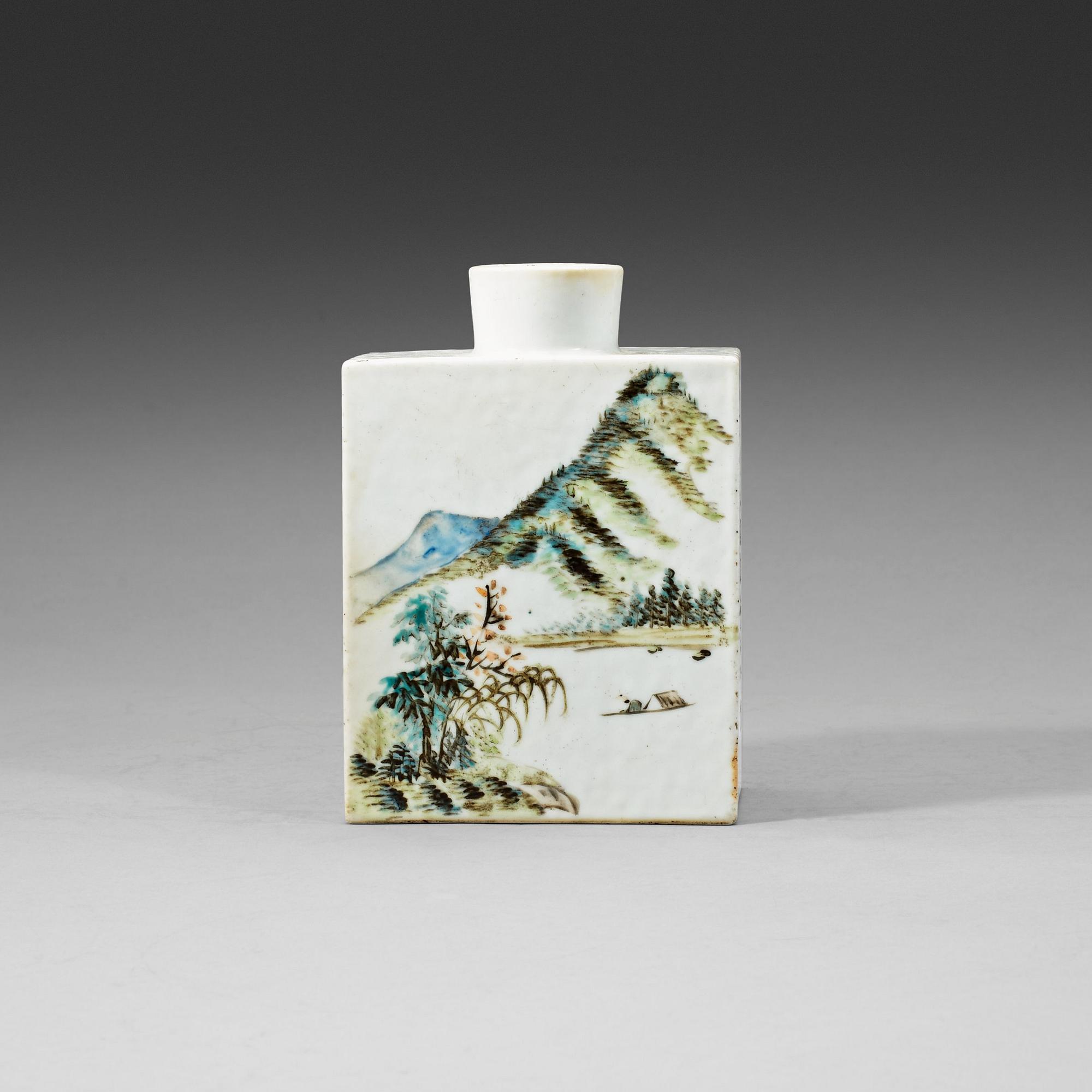A large enameled tea caddy, Qing dynasty, signed Su Shengyuan and dated in the year of Yiyou (1885).