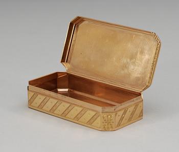 DOSA, guld 18k, av Nils Carlén, Stockholm 1792? (verksam 1797-1824).