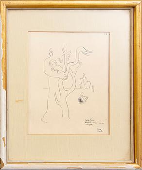 Esaias Thorén, two drawings, signed -34 & -44.