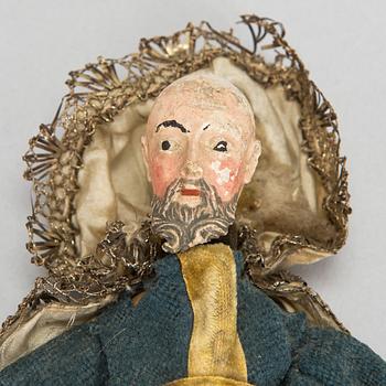 Dolls, 3 pcs, possibly Italy 18th/19th century.