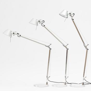 Michele De Lucchi & Giancarlo Fassina, three 'Tolomeo' table lamps, Artemide, Italy.