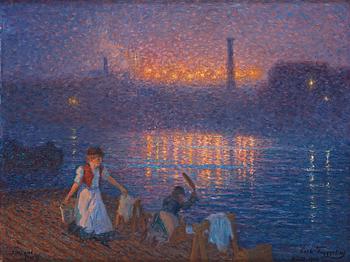 Erik Tryggelin, "Rörstrand" (Evening scene from Stockholm).