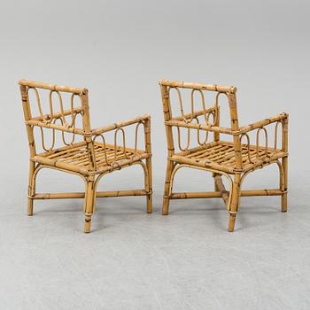 A pair of armchairs, mid 20th century.