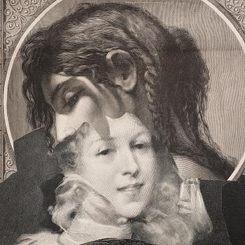 CO Hultén, collage, signed and dated 1948.
