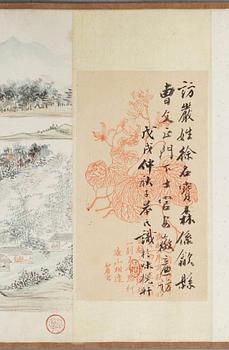 RULLMÅLNING, signerad Chen Rong, daterad Dao Guang ding you, korresponderande med 1837.