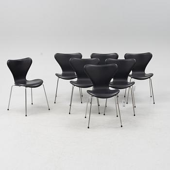 Arne Jacobsen, stolar, 7 st, Republic of Fritz Hansen, 2000-tal.