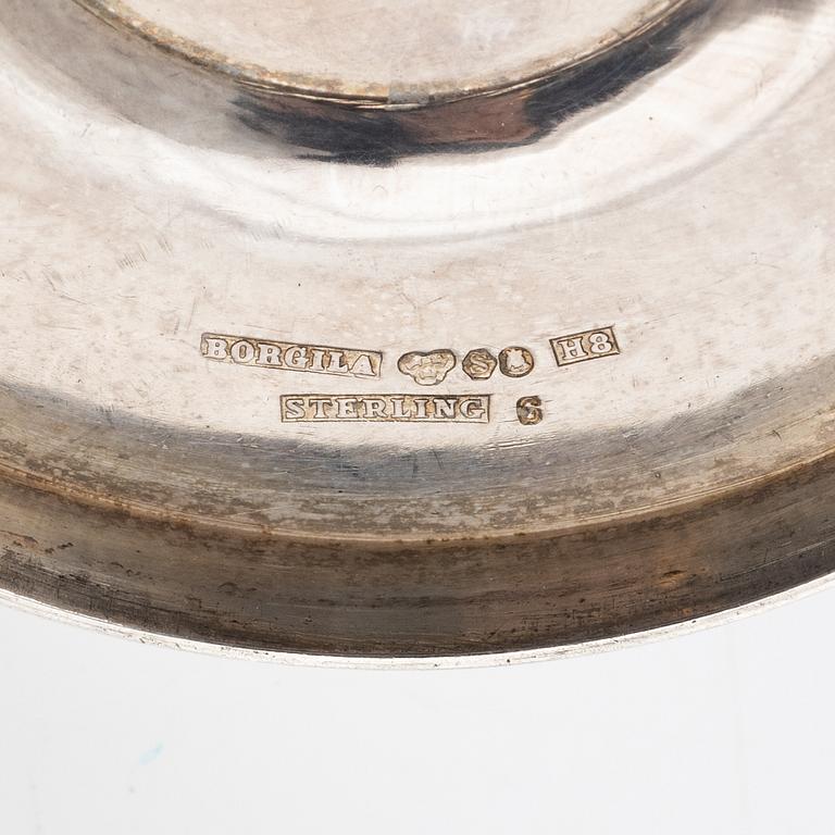 A Swedish sterling silver jar with lid, mark of Atelier Borgila, Stockholm 1934.