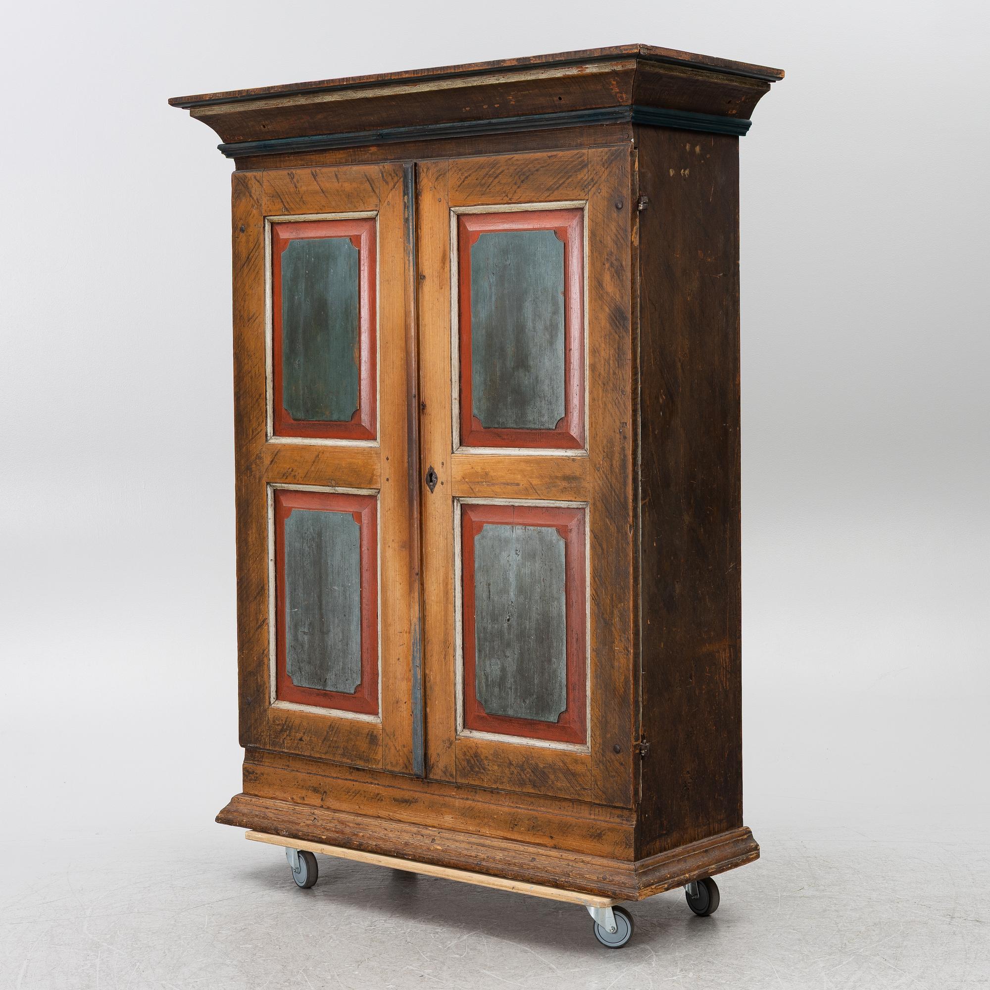 A Swedish painted cabinet, 19th Century.