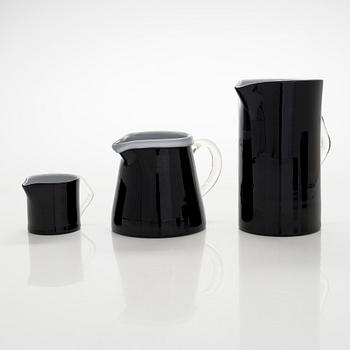 Nanny Still, A set of five mid 20th century service parts, "Black and White" for Riihimäki Glassworks.