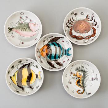 A set of 17 pieces of tableware, Mancioli, Italy.