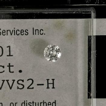 A loose brilliant cut diamond, 0.30 cts.