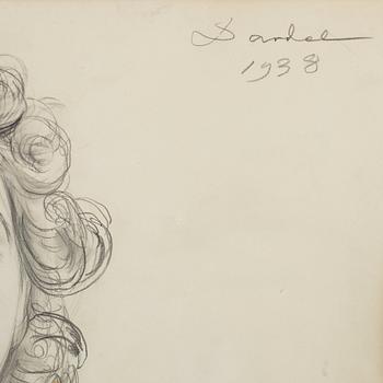 NILS VON DARDEL, pencil on paper, signed Dardel and dated 1938.