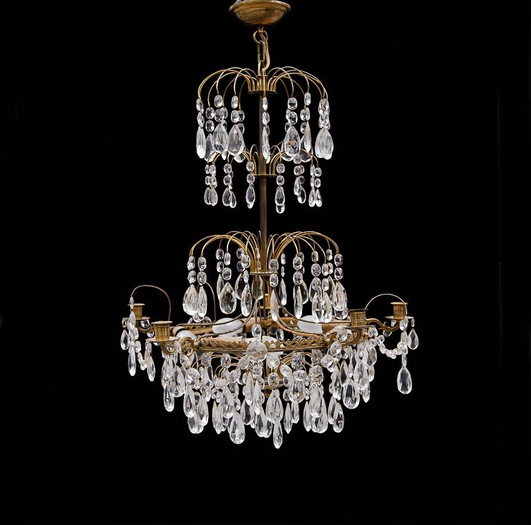 LJUSKRONA, gustaviansk stil, 1900-talets andra hälft. Höjd 67 cm.