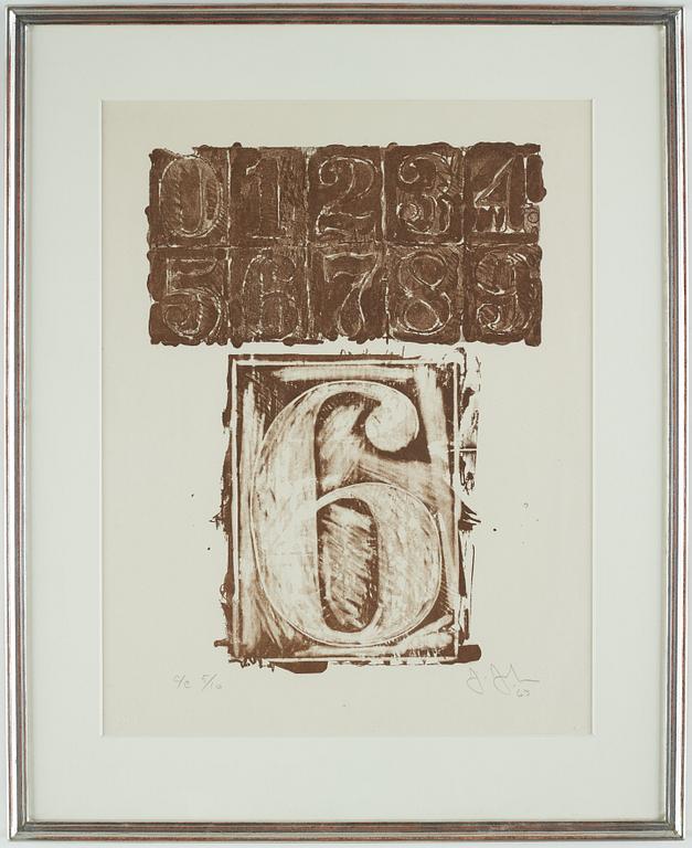 Jasper Johns, "6" from "0-9".