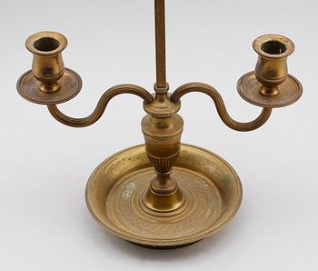 BOUILOTTELAMPA, mässing, 1900-talets första hälft.