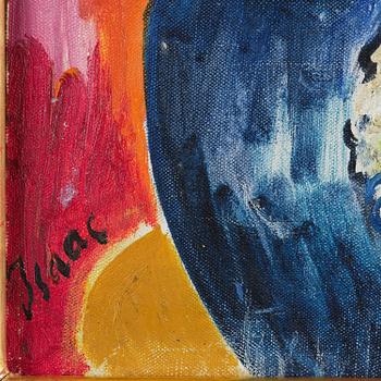 Isaac Grünewald, Blomster i blå vas.