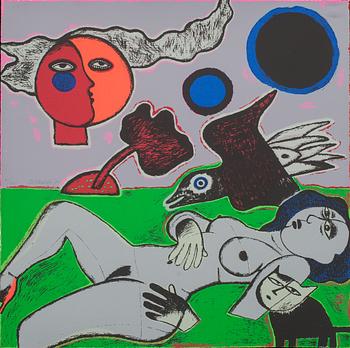 BEVERLOO CORNEILLE, färgserigrafi, signerad, numrerad 11/200 och daterad- 90.