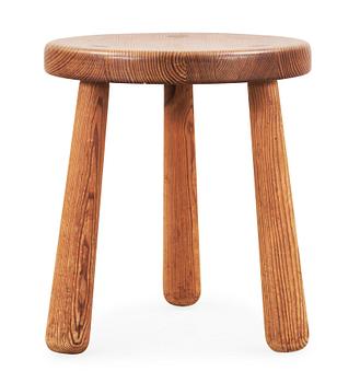 An Axel Einar Hjorth stained pine stool, 'Utö', Nordiska Kompaniet, 1930's.