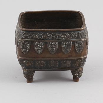 RÖKELSEKAR, brons, Kina, 1900-tal.