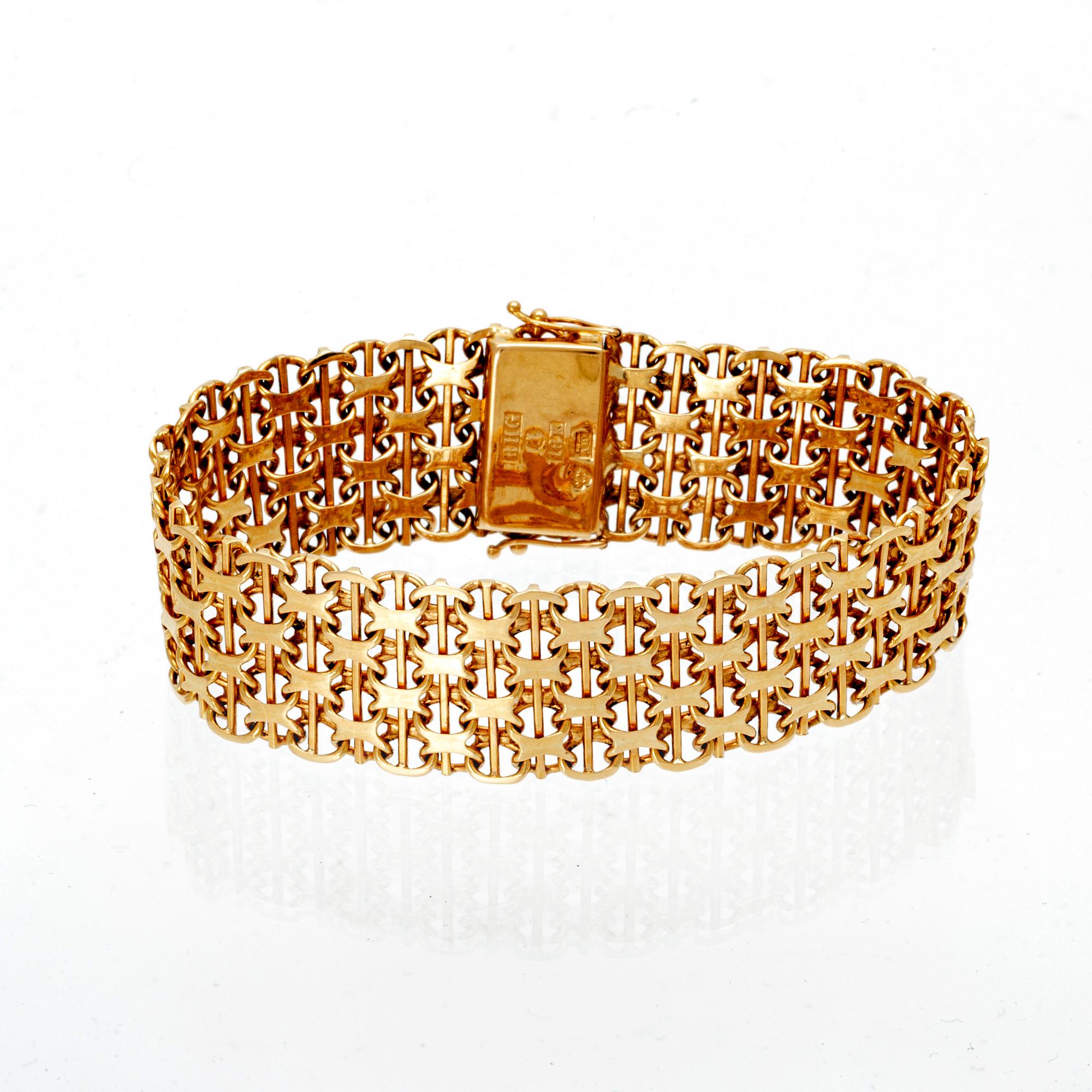 An 18K gold bracelet, 1975.