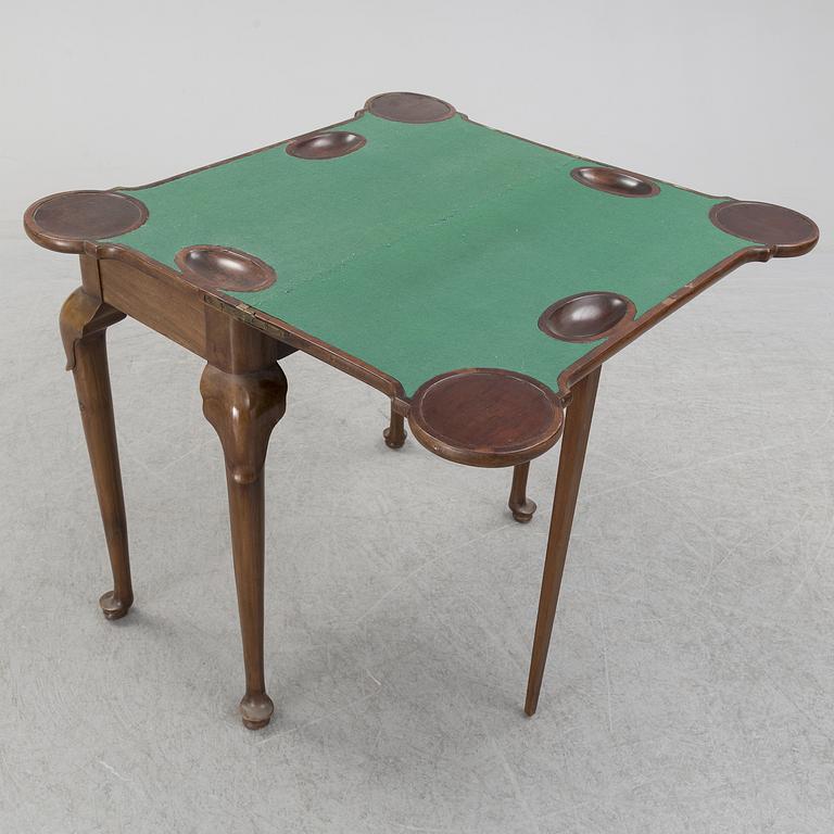 A mahogany games table, 18th Century.