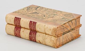BOK, 2 vol med fyra delar, "Beskrifning öfver Provinsen Dalarne" av FJ Arosenius, Falun 1862-68.