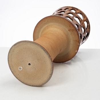 Lisa Larson, a stoneware candlestick, Gustavsberg, second half of the 20th century.