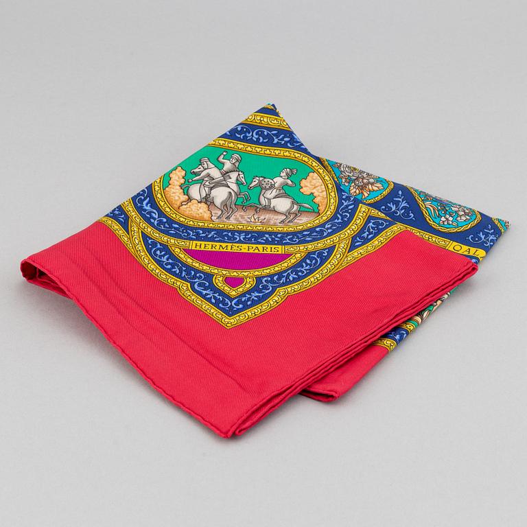 Hermès, a 'Qalamdan' silk scarf.