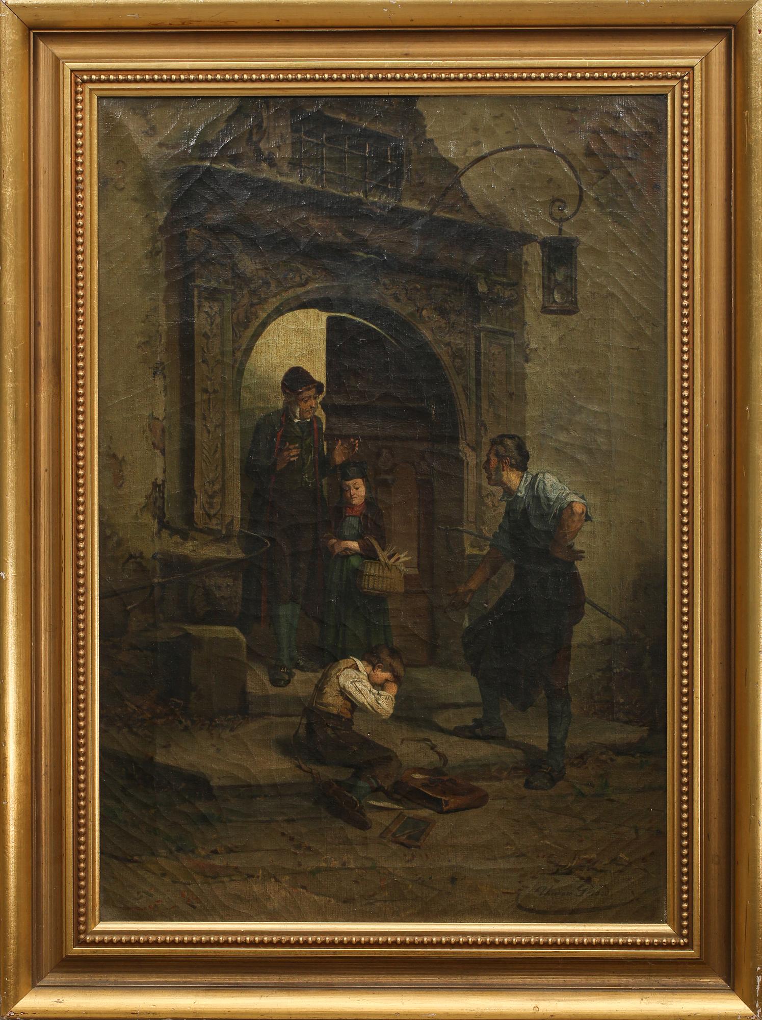 THÉODORE GÉRARD, olja på duk, signerad.