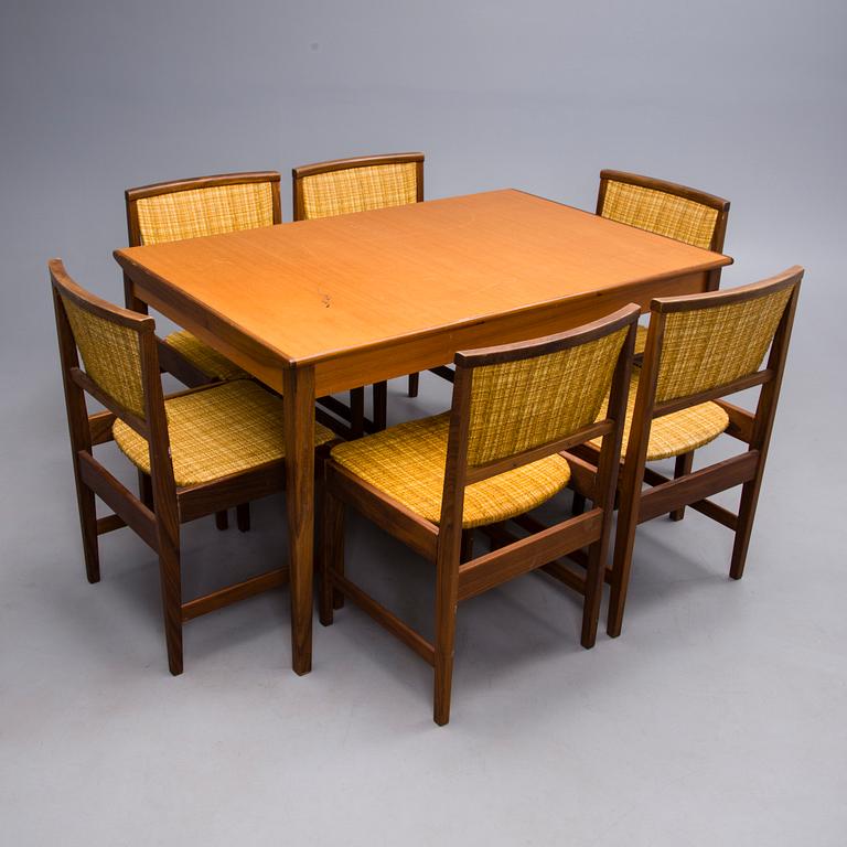 MATBORD och STOLAR, 6 st, 1960-tal.