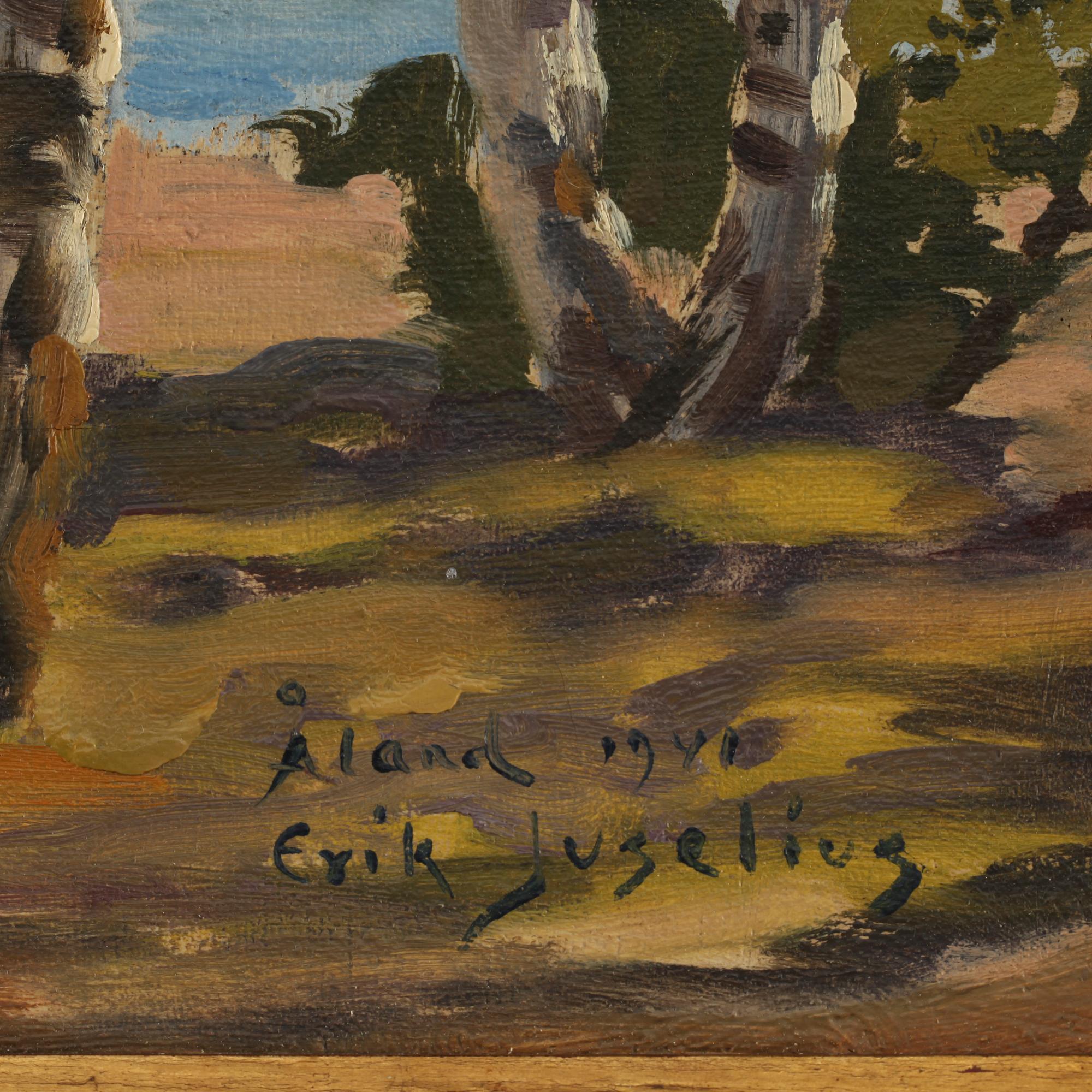 ERIK JUSELIUS, olja på duk, sign o dat Åland 1941.