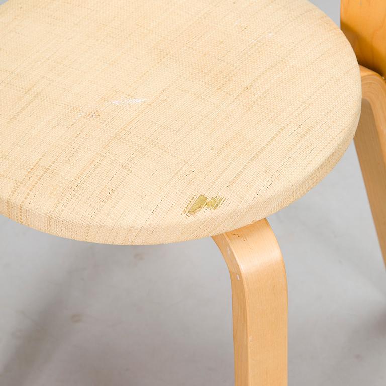 Alvar Aalto, stolar, 4 st, modell 66, Artek 1980-tal.