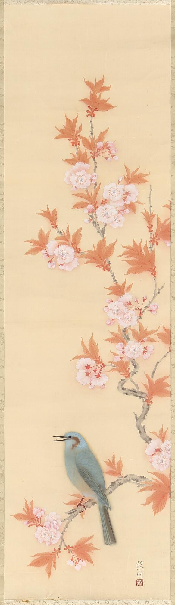 RULLMÅLNING, Japan, signerad, 1900-tal.