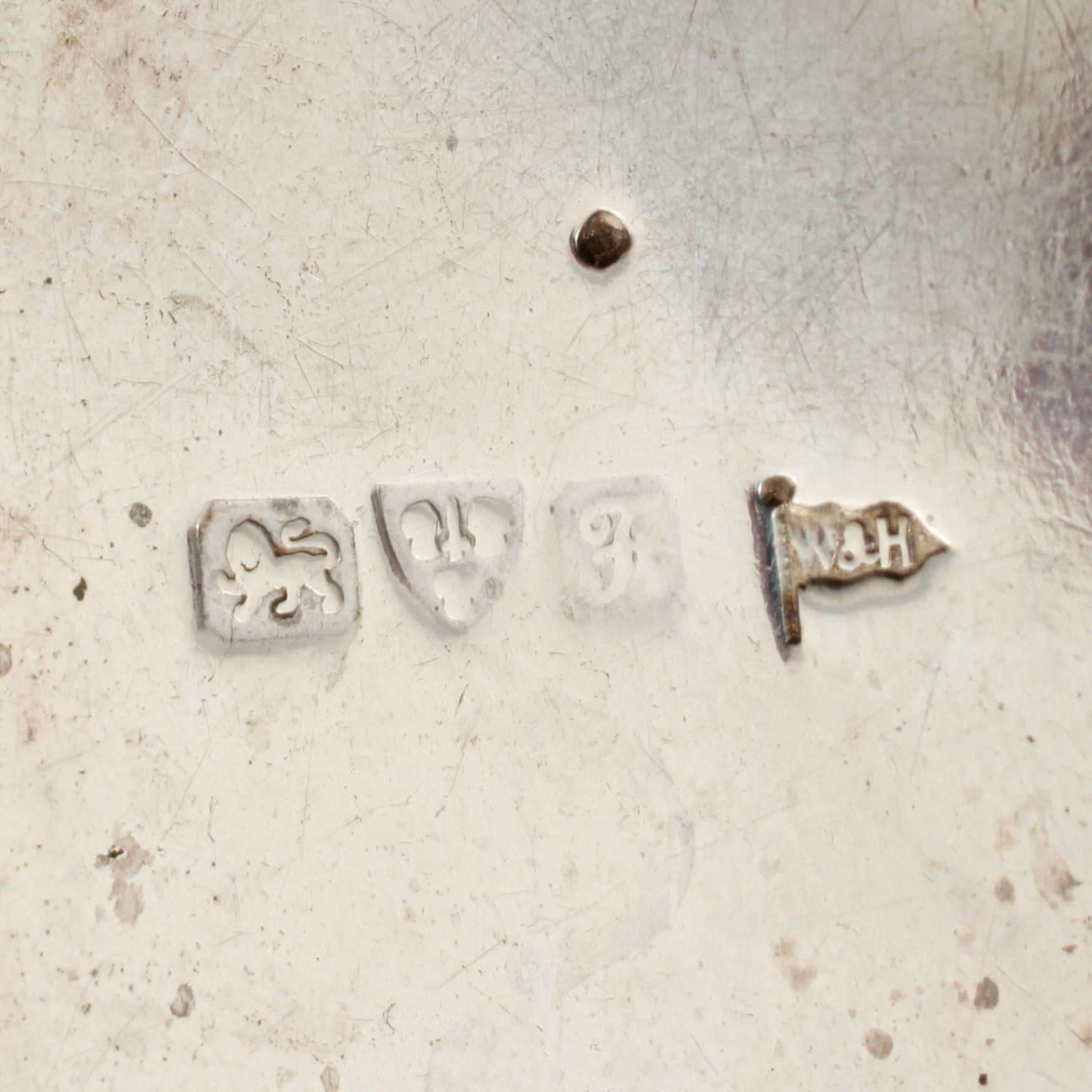 PARTI SILVER, 4 delar, mestadels England, 1800-talets slut och 1900-talets början. Vikt 209 g.