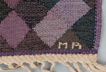 CARPET. "Granen violett". Tapestry weave. 228 x 169 cm. Signed AB MMF MR.