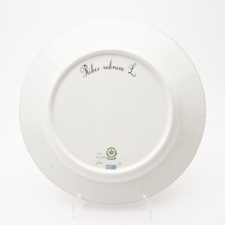 Plate, porcelain, "Flora Danica", Royal Copenhagen, Denmark, 20th century.