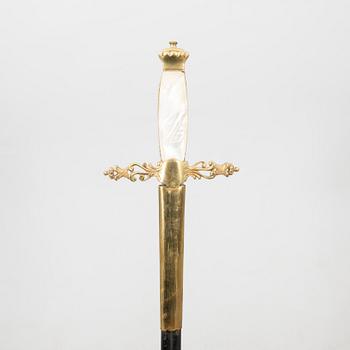 Värja svensk, för ämbetsman, 18/1900-tal, med balja.