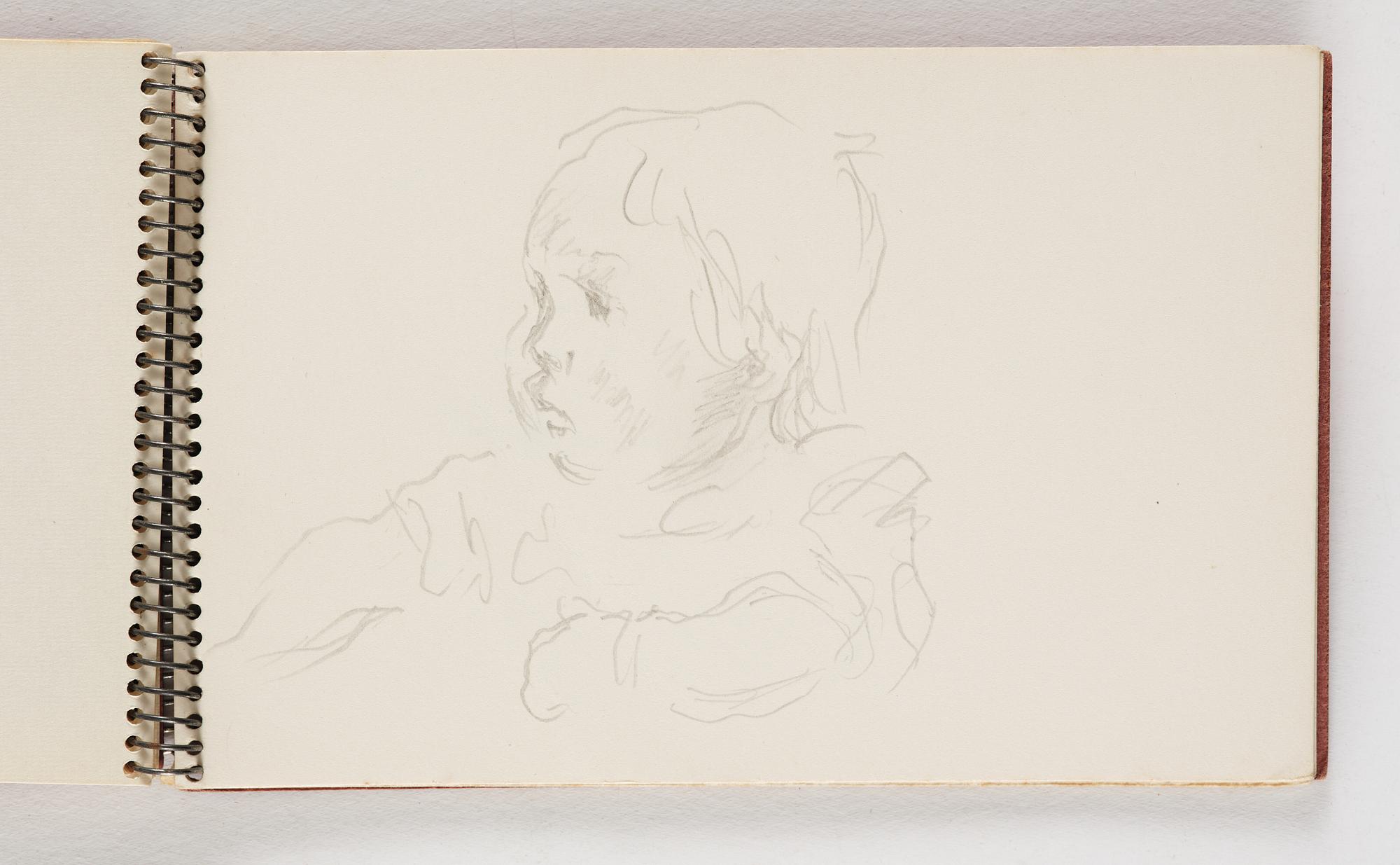 Lotte Laserstein, 10 små skissblock med teckningar.