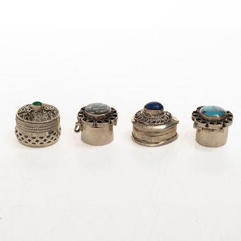 Boxes, 12 pcs, silver, 20th century, including Mexico.