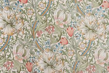 TEXTILIER, 8 st samt LAMPSKÄRM, Morris & Co.