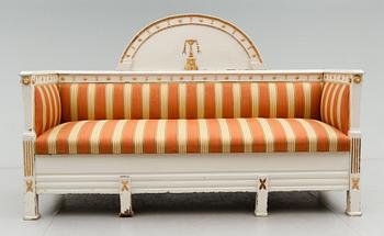 SOFFA, gustavianskt provinsarbete, omkring år 1800.