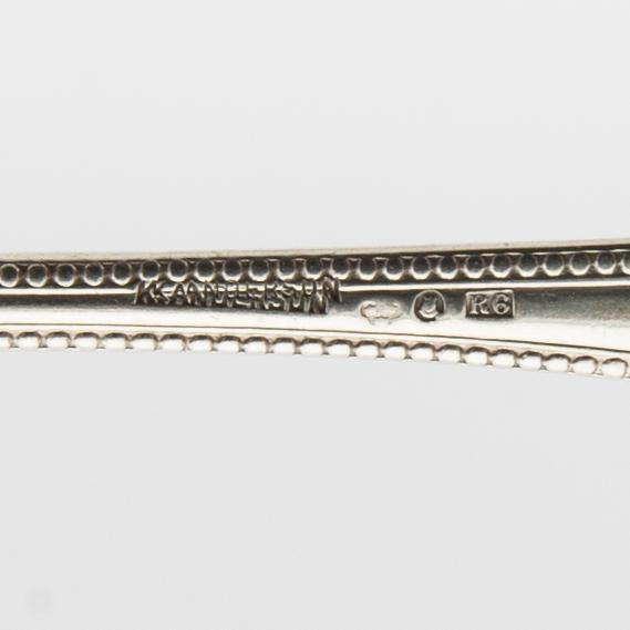 Cutlery 18 dlr silver K Andersson Stockholm 1895 (mostly).