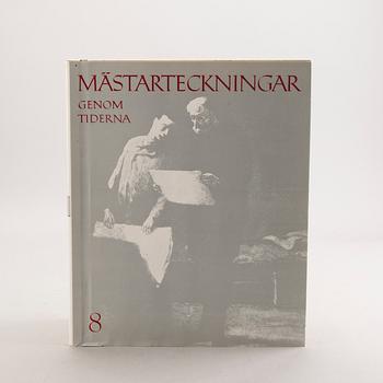 Book, 8 Vol, "Master drawings through the ages", Allhem, Malmö, 1965.
