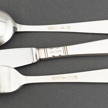 Jacob Ängman, a 'Rosenholm' silver cutlery service, GAB, (114 pieces).