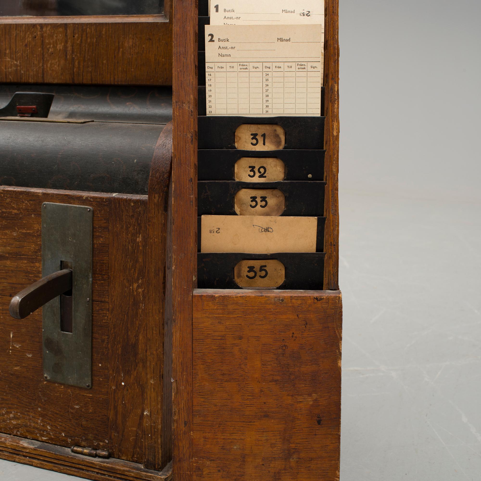 STÄMPELKLOCKA, 1900-talets början.