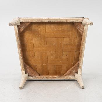 A Gustavian open armchair, Stockholm, late 18th century.