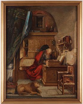 FLEMISH SCHOOL, 17th Century, Saint Jerome in his chamber.