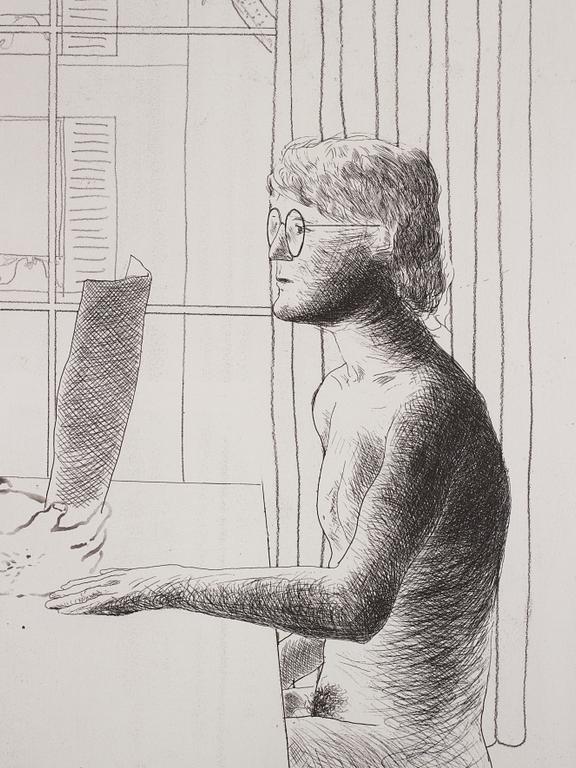 David Hockney, "Artist and Model".