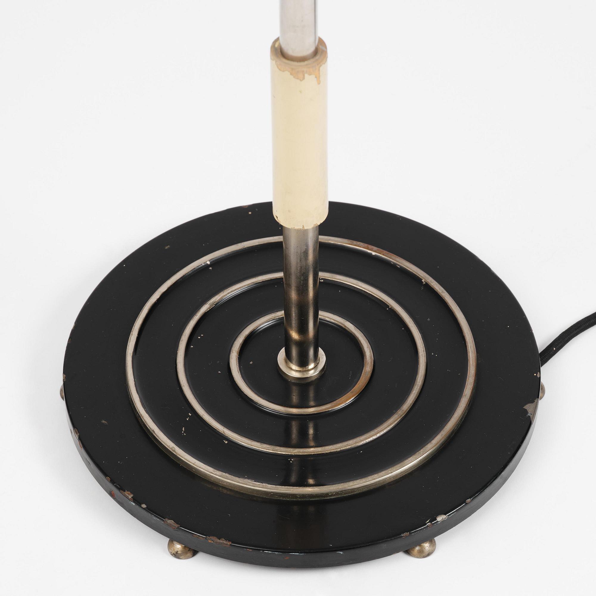 Harald Notini, a floor lamp, Arvid Böhlmarks Lampfabrik, Stockholm, 1930s.